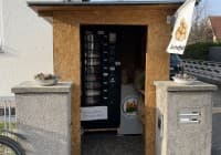 Automat, SB-Hofladen oder Verkaufsstand von Spargelhof Schwarzkopf