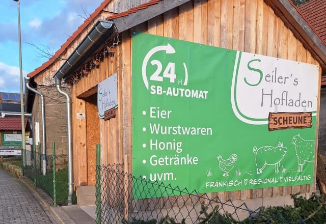 Seiler's Hofladen - Hofladenscheune in Unterweilersbach, Weilersbach Automat, SB-Hofladen oder Verkaufsstand von Seiler's Hofladen - Hofladenscheune in Unterweilersbach, Weilersbach