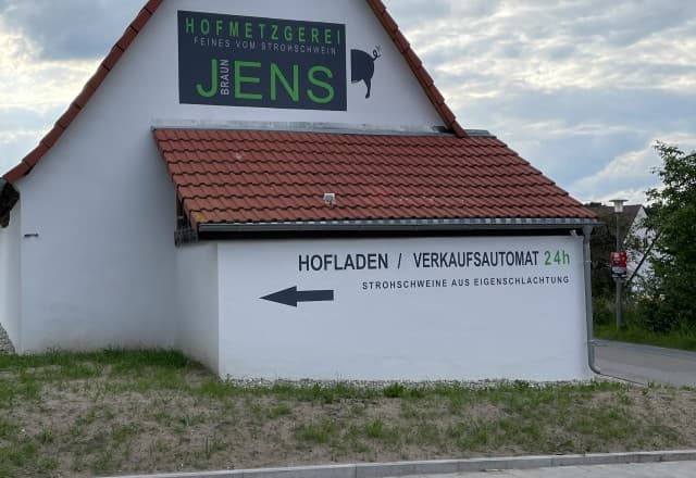 Hofmetzgerei Jens Braun in Dechendorf, Rohr Automat, SB-Hofladen oder Verkaufsstand von Hofmetzgerei Jens Braun in Dechendorf, Rohr