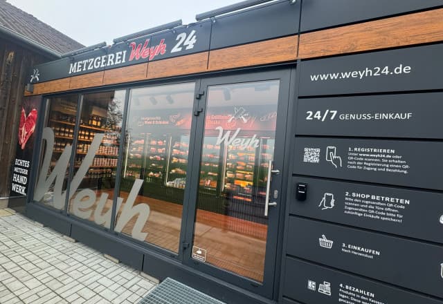 Weyh Feinkostmetzgerei 24/7 in Kammerstein Automat, SB-Hofladen oder Verkaufsstand von Weyh Feinkostmetzgerei 24/7 in Kammerstein